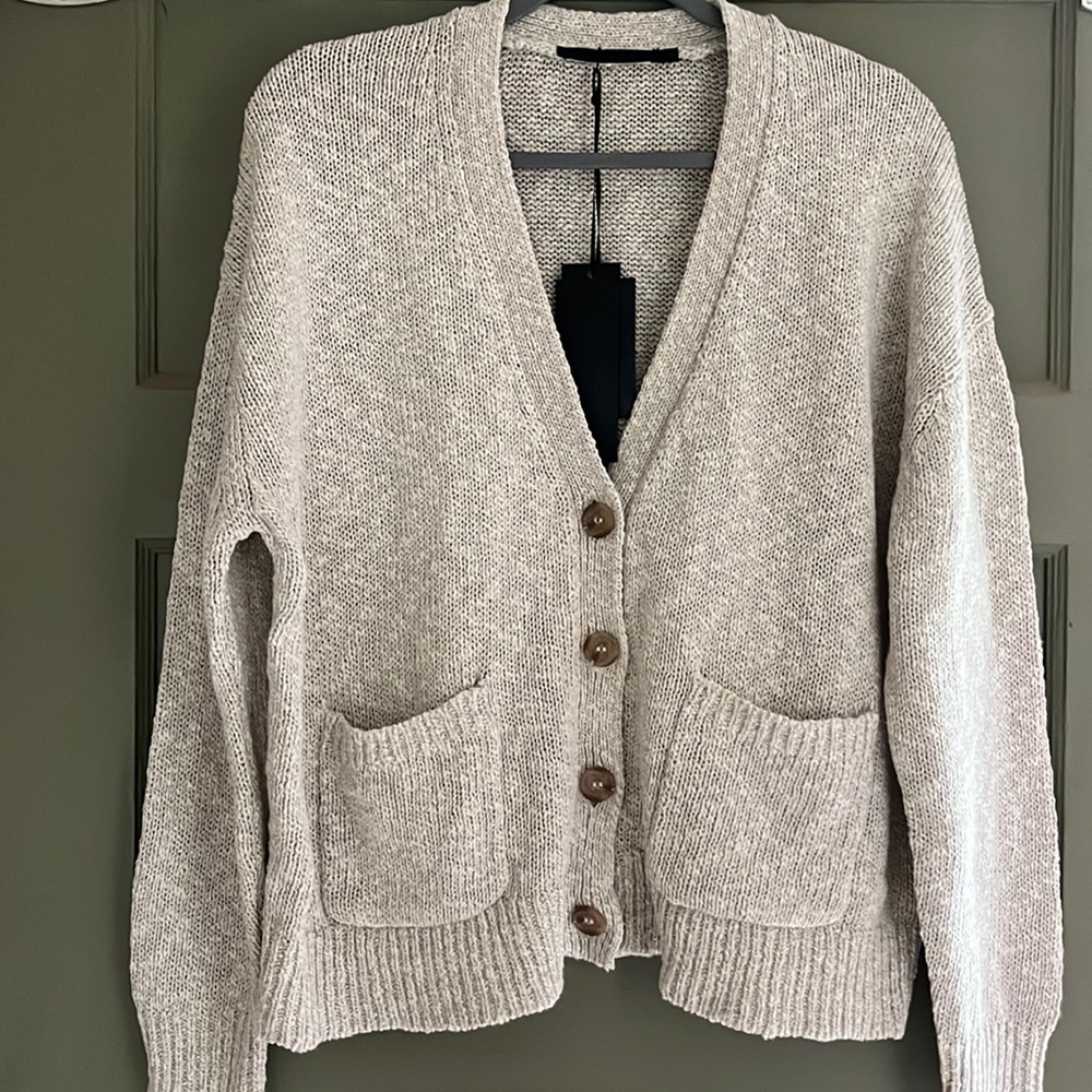 Jenni Kayne cropped cocoon natural cardigan s
